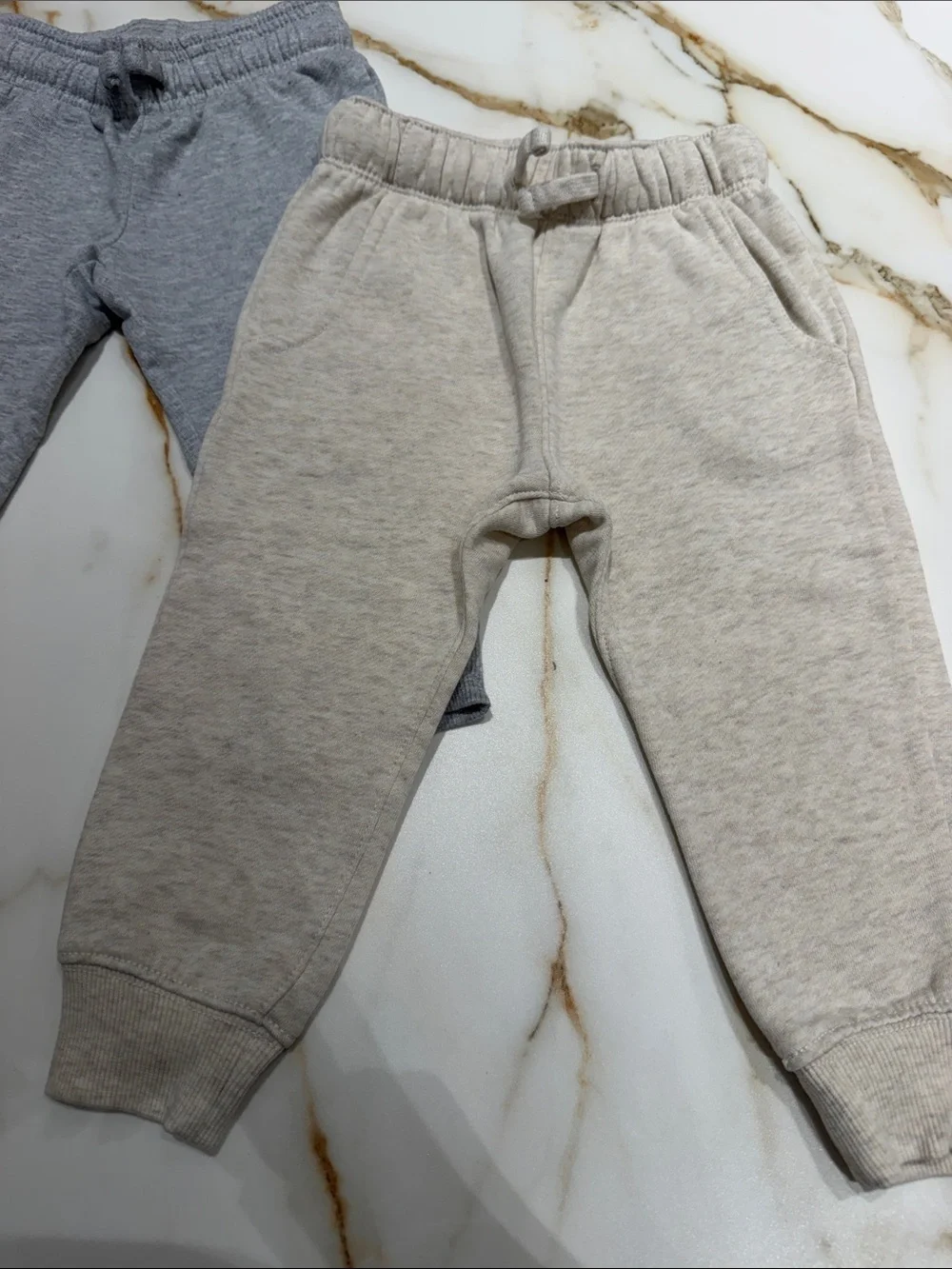 Carter’s Kids Neutral Jogger Pants - Gray & Cream